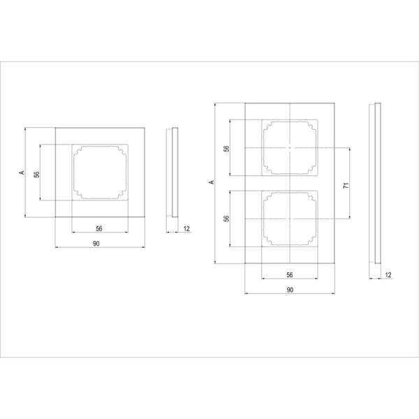 Peitelevy Exxact 2 - Kehys Solid Lasi Val 5kpl [2112322] |