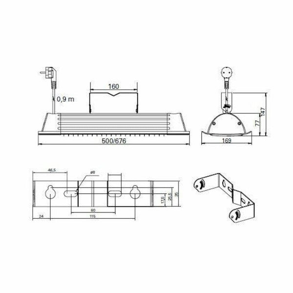 Säteilylämmitin Ih Frico Ihc18. 1750W. 230V. Ipx4 [8101189] |