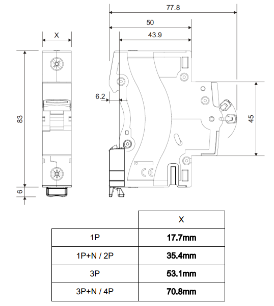 Johdonsuojakatkaisija Legrand JSK, 1-NAP. C10, 6KA [3235023]