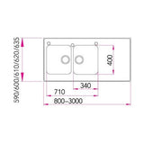 Tiskipöytä Stala Seitsikko A0800 800x600 mm rst 2 - altainen [5912001] |