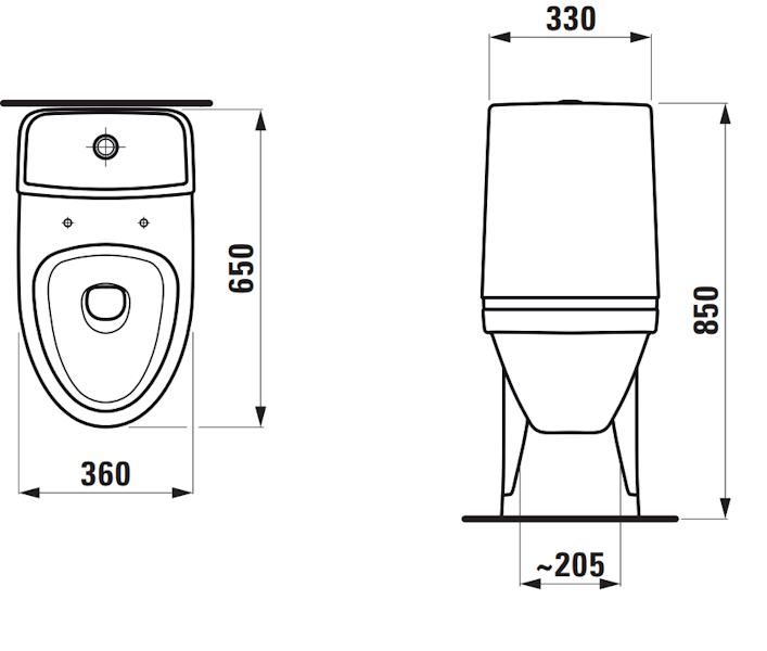 WC - laite Laufen Rigo 2 - huuhtelu, piilo - P 8253620007831 [5657522] |