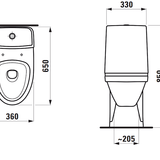 WC - laite Laufen Rigo 2 - huuhtelu, piilo - P 8253620007831 [5657522] |
