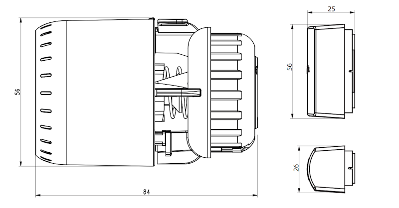 Patteritermostaatti 015G4042 Danfoss Aveo RA 26C kovis irtoanturi [4035481]