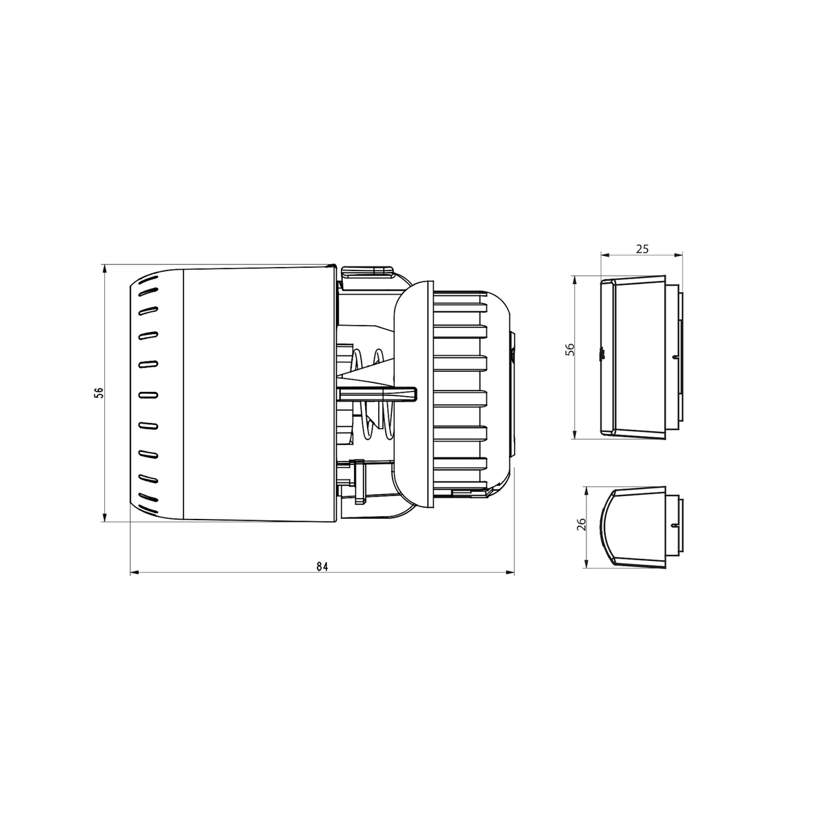 Patteritermostaatti Danfoss Aveo RA irtoanturi RA 21C [4035487] |