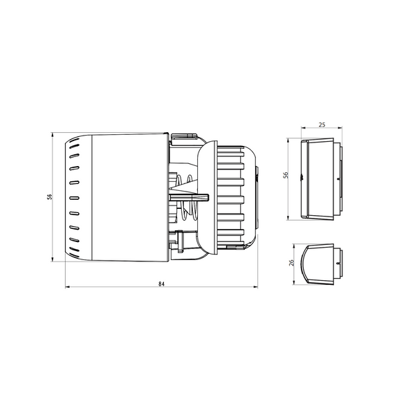 Patteritermostaatti Danfoss Aveo RA irtoanturi RA 21C [4035487] |