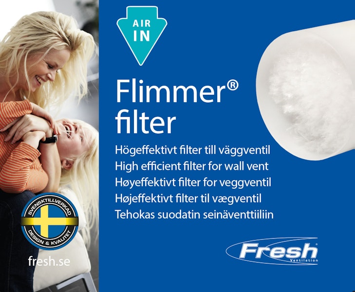Allergiasuodatin Fresh FSV flimmerfilter, EU8, Ø98 423778 [8823522]