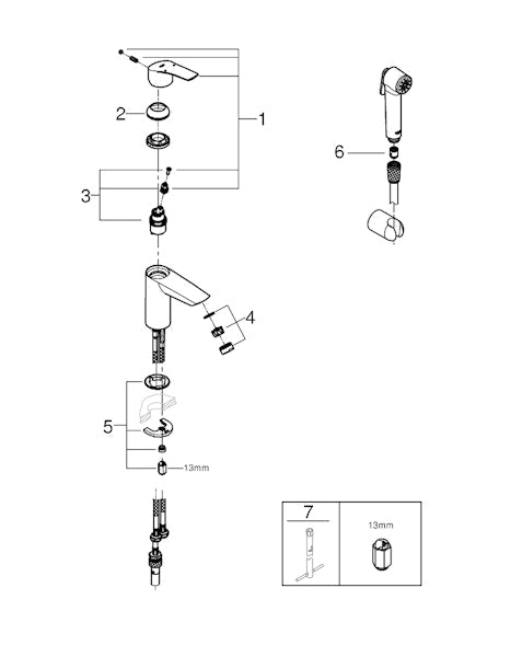 Pesuallashana Grohe Eurosmart 23124003 hygien bide [6125152]