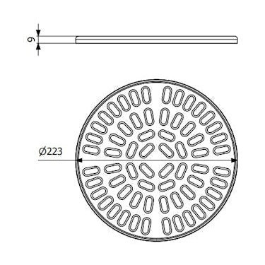 Lattiakaivon Kansi Rst Purus 220Mm Ilman Putkireikää [3309111] |