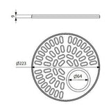 Lattiakaivon Kansi Hst Purus 220Mm Reiällä 50Mm [3309143] |