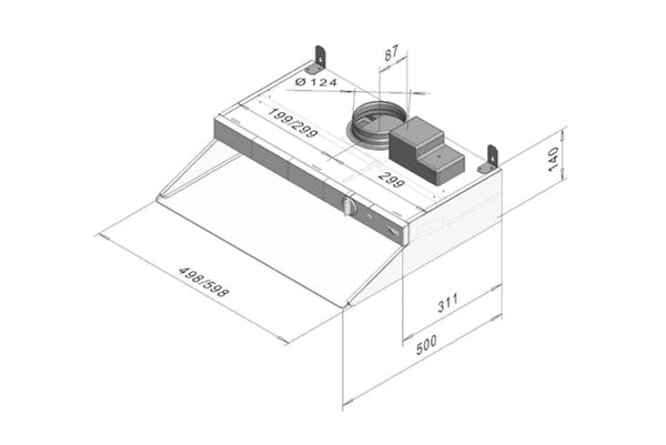 Säädinkupu Vallox X-Line PTX 600 valkoinen [7911116]