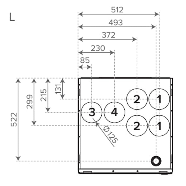 Kattoasennuslevy Vallox 125A L [7912196]