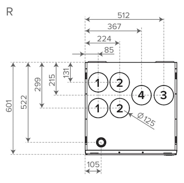 Kattoasennuslevy 4121369 Vallox 125 A R [7912195]