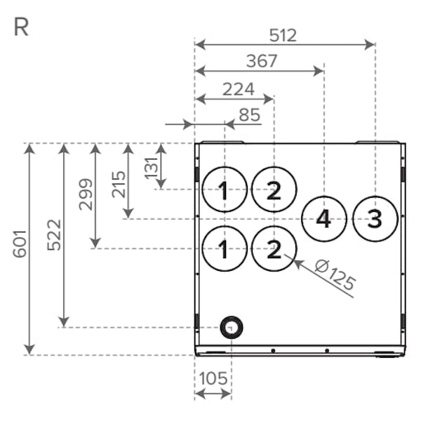 Kattoasennuslevy 4121369 Vallox 125 A R [7912195]