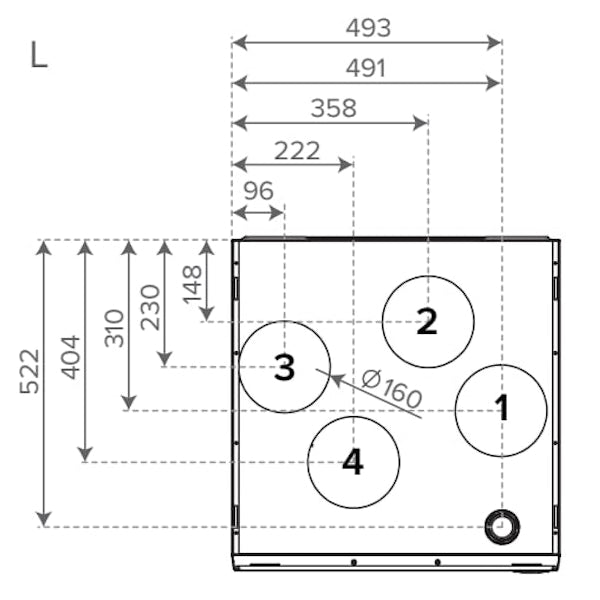 Kattoasennuslevy 4122789 Vallox 125 F L [7912211]