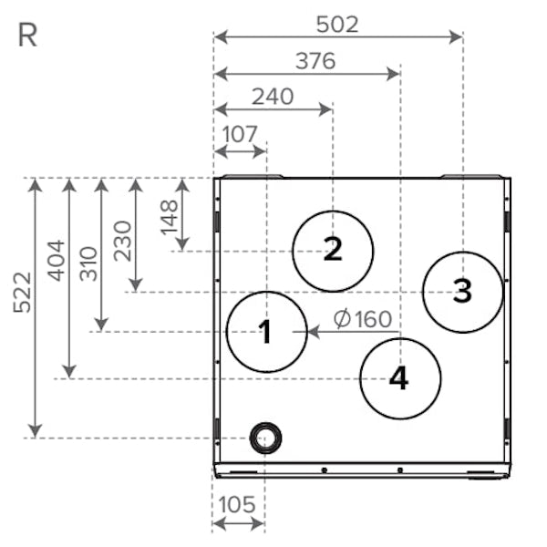 Kattoasennuslevy Vallox 125F R [7912202]