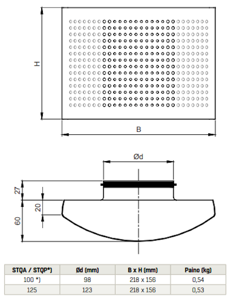 Tuloilmaventtiili FläktGroup STQA-125-C [8713545]