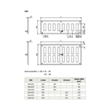 Vapaavirtaussäleikkö säädettävä FläktGroup HSO 500x150 8813382