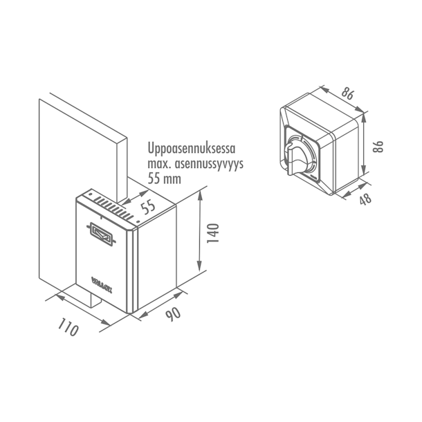 Ohjauskeskus 1992 A EK Vallox 75/95:lle 7911030