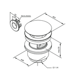Damixa Pohjaventtiili, Ylivuotoaukolla Harjattu Grafiitinharmaa 238505500 [6561254] |