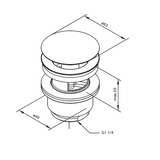 Damixa Pohjaventtiili, Ylivuotoaukolla Harjattu Messinki 238507900 [6531604] |