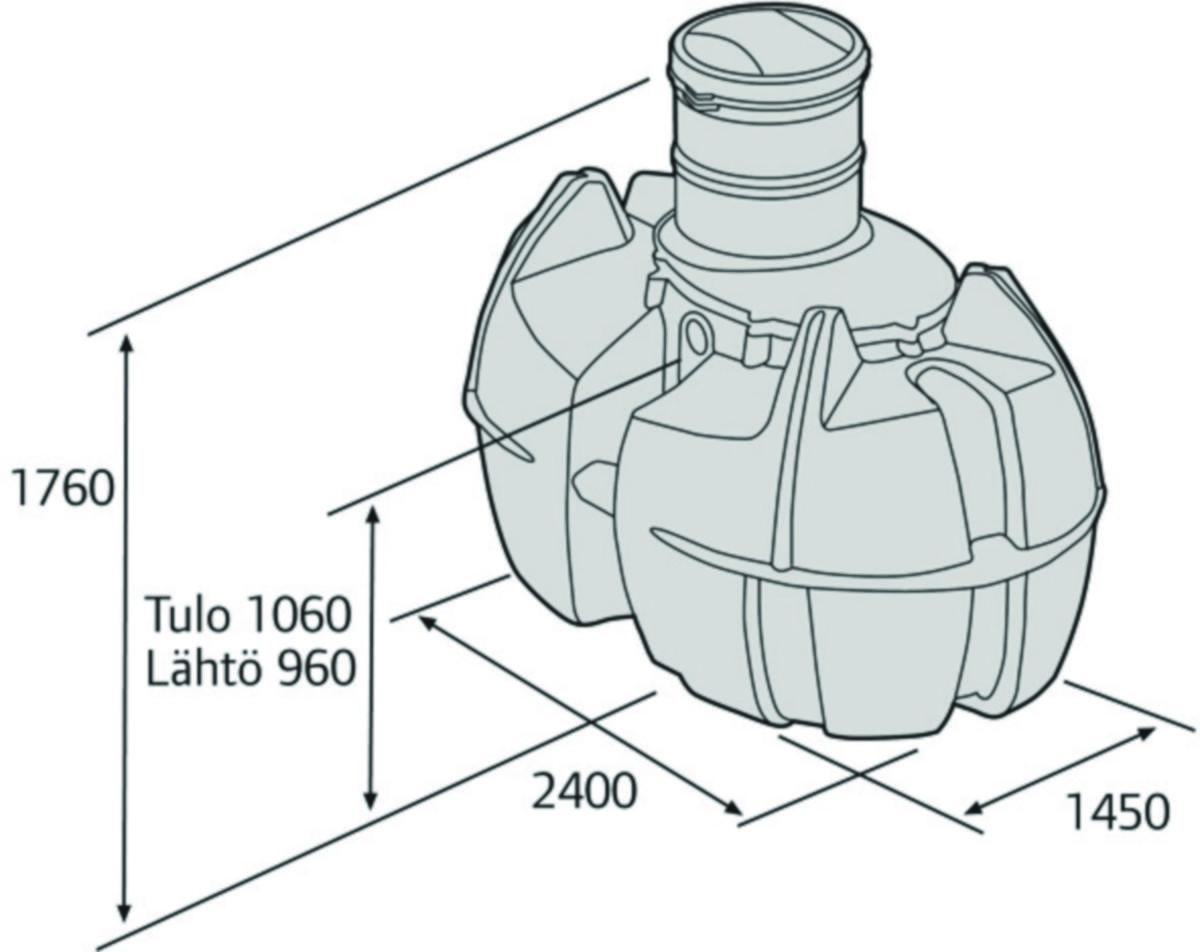 Saostussäiliö Uponor 2 m³ 1050912 2M3 3-OS [3625034]