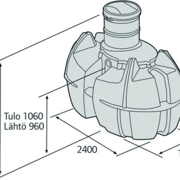 Saostussäiliö Uponor 2 m³ 1050912 2M3 3-OS [3625034]