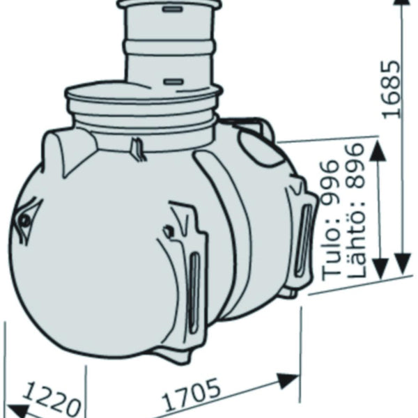 Saostussäiliö Uponor 1 m³ Uponor 1050913 [3625035]
