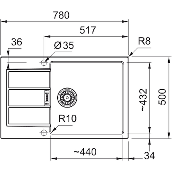 KEITTIÖALLAS TECTON FRANKE SIRIUS S2D 611 - 78 XL CB [5933842] |