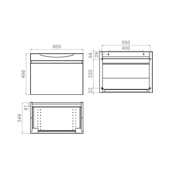 Allaskaappi V2634 Polaria Laval 600 harmaa [6045285] |