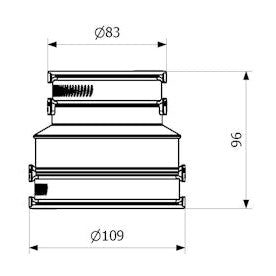 Toleranssiliitin Purus Flexi 75 - 89/53 - 63 Mm [2486962] |