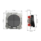 Kytkin Elko One 6+6/16A/Ip21 Ukr Mus [2104649] |