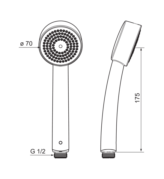 Käsisuihku Oras 252022-11 Apollo ECO valkoinen [6510083]