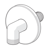 Suihkuletkun kulmaliitin Oras G1/2