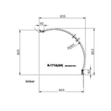 Suihkunurkka kaareva Imber a-collection 80X80CM 2XSEINÄ 5857400