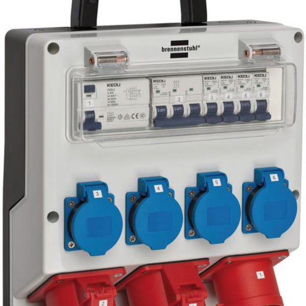 Pistorasiakeskus Brennenstuhl 32A Vv - Suoja 4Xschuko 16A 32A [3419003] |