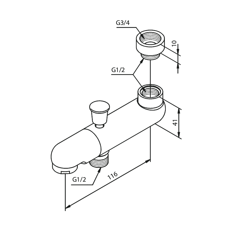 Damixa Vaihdinjuoksuputki L=Mmkromattu 285950000 [] |