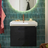 Noro Pesuallaskaappi Air Musta Puukuviointi 600 + Pesuallas [320363] |