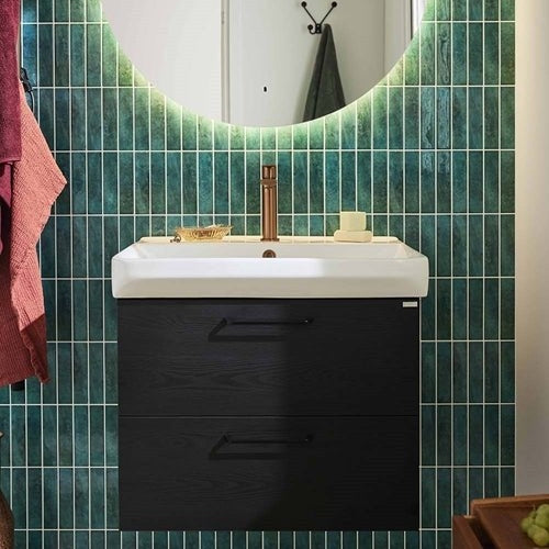 Noro Pesuallaskaappi Air Musta Puukuviointi 600 + Pesuallas [320363] |