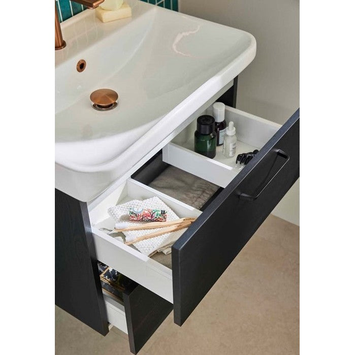 Noro Pesuallaskaappi Air Musta Puukuviointi 600 + Pesuallas [320363] |