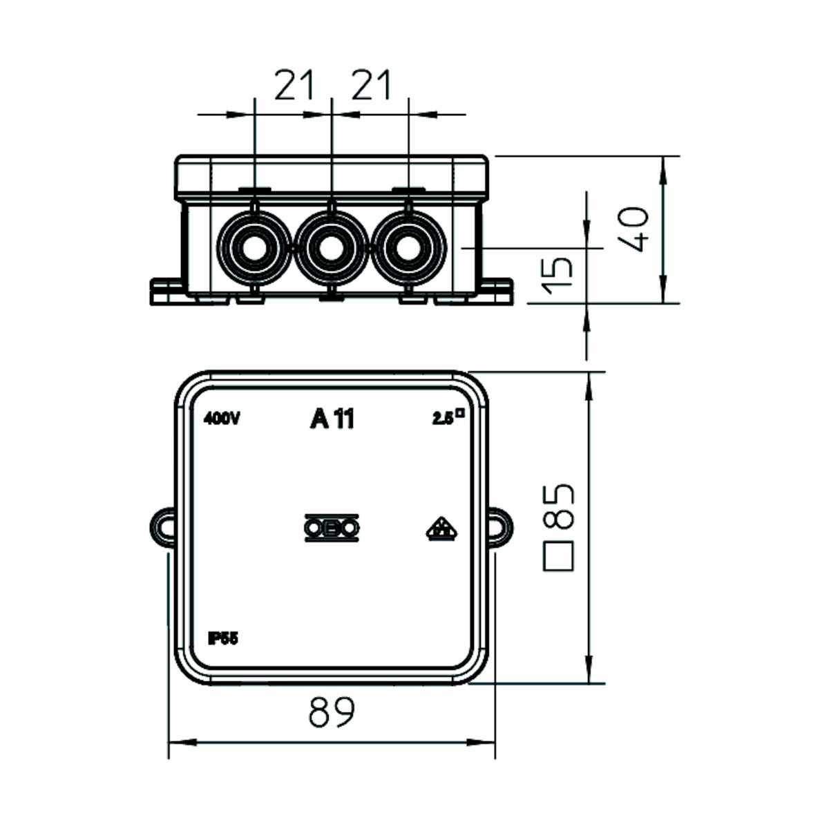 Jakorasia Obo A11 Hf Rw. Pe. Ip54. 2.5Mm .Va [1627134] |