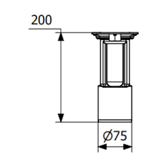 Linjakaivo Purus Line Ilman Ritilää 1000 Ø75 Pysty [3311777] |