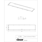 Vieser Line lattiakaivon kansi RST 1000MM laatoitettava 3317331