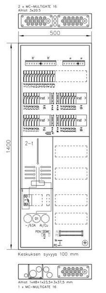 Mittauskeskus Uppo/Pinta Boxer 3836J2T 2T V 50A Ip30 Fe [3332011]