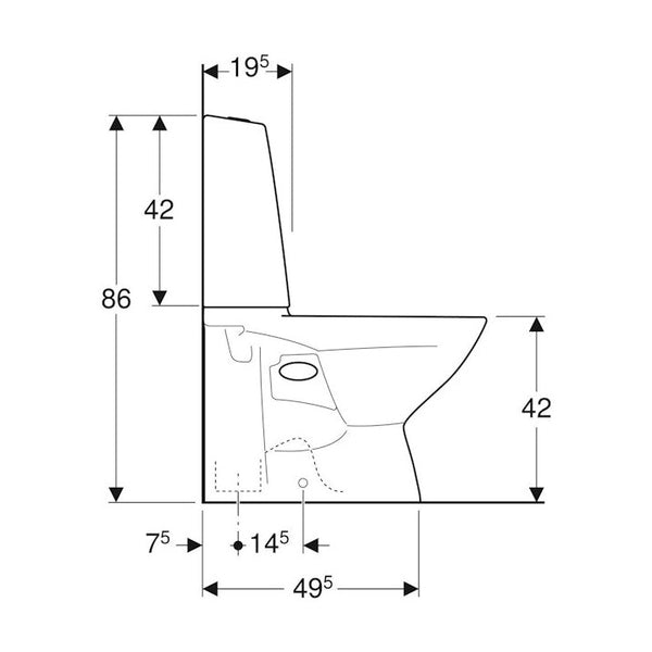 WC - laite Ido Glow 60 1 - huuhtelu, Rimfree, kanneton, piilo S - lukko [5650192] |