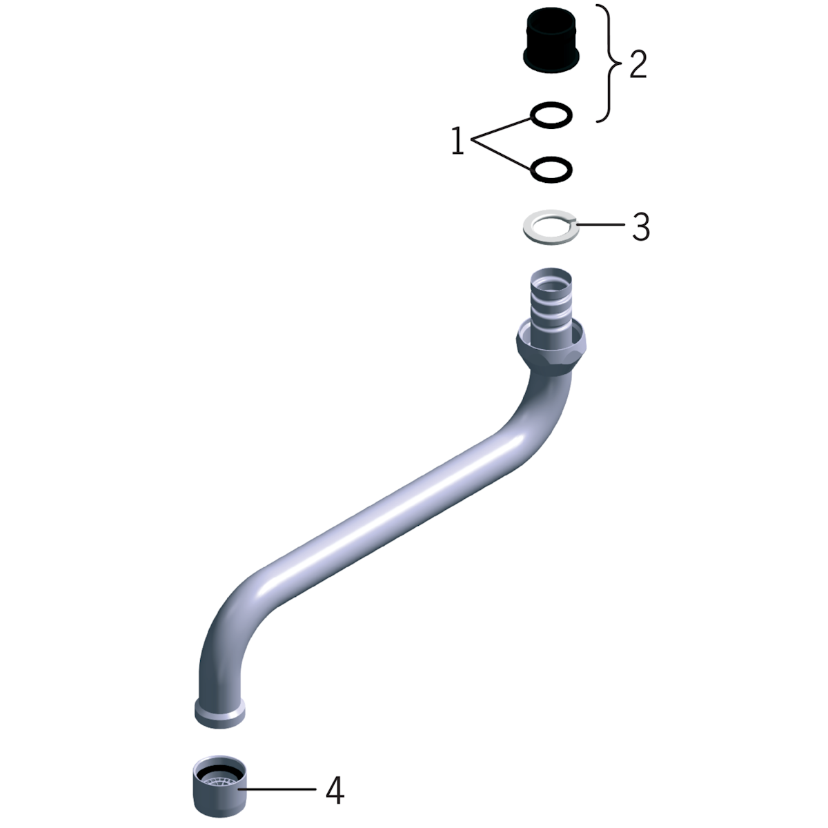 HU spout Oras 213520 length 200 mm