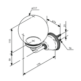 Damixa Seinälamppu Tradition Kromattu/Valkoinen Lasi 373020000 [5778200] |