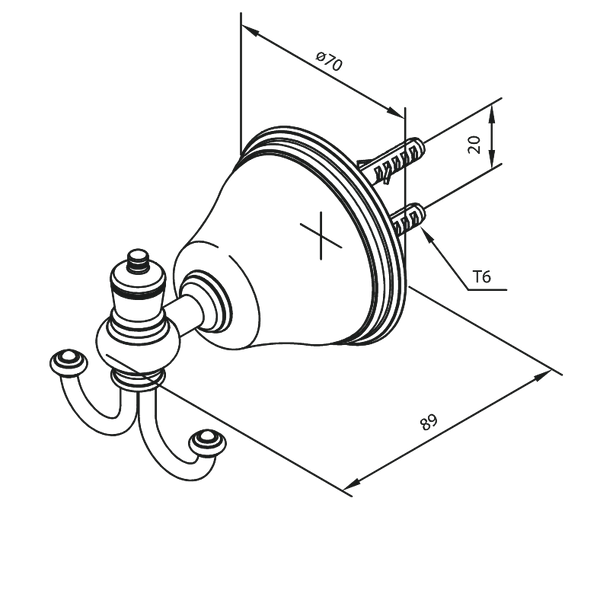 Damixa Seinäkoukut Tradition Kromattu 373050000 [5778204] |