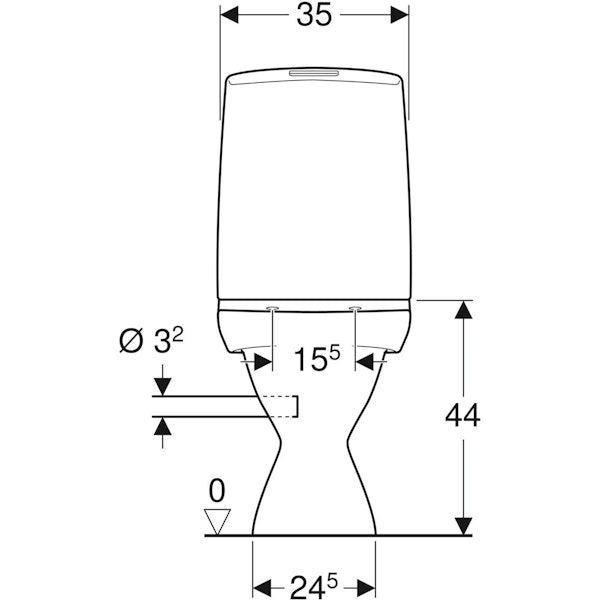 WC-laite IDO Glow 63 poistoputkella  38463-01 vasen 2-H [5650207]