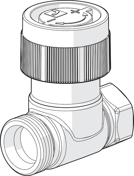 Patteriventtiili Oras Stabila Pro DN 10, L=50 suora [4032026]