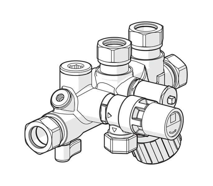 Syöttösekoitusventtiili Oras 420122 DN20 22mm [4012522]